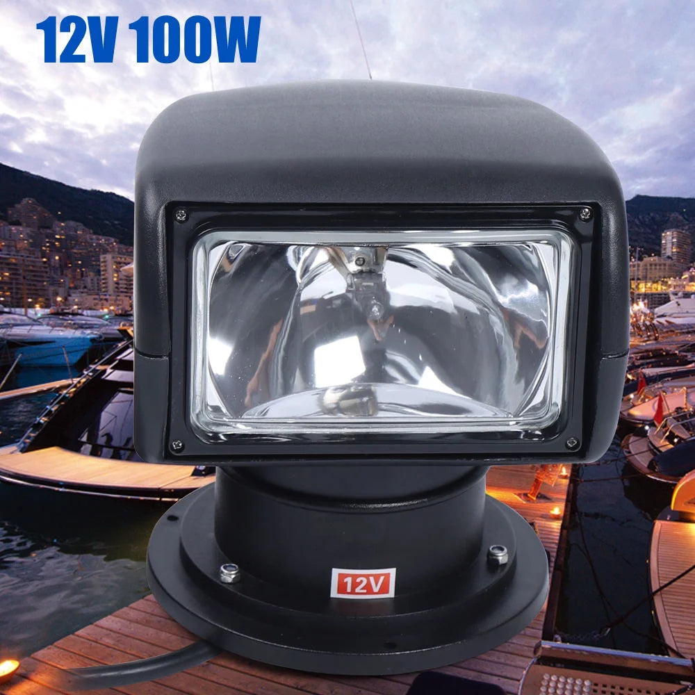 Black 100W Remote Control Boat Spotlight R508509