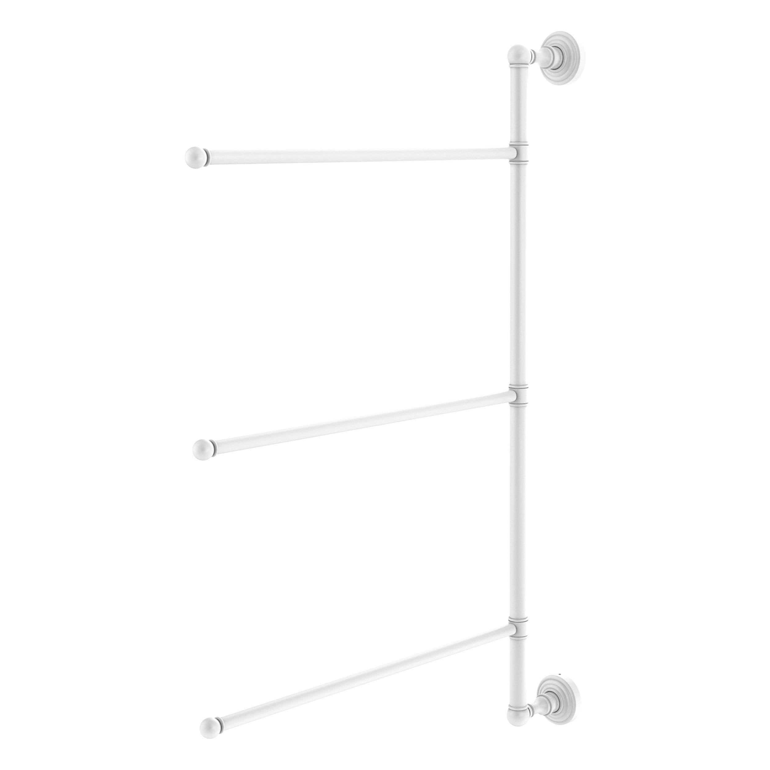 Matte White 28-in Swing Arm Towel Bar K640597