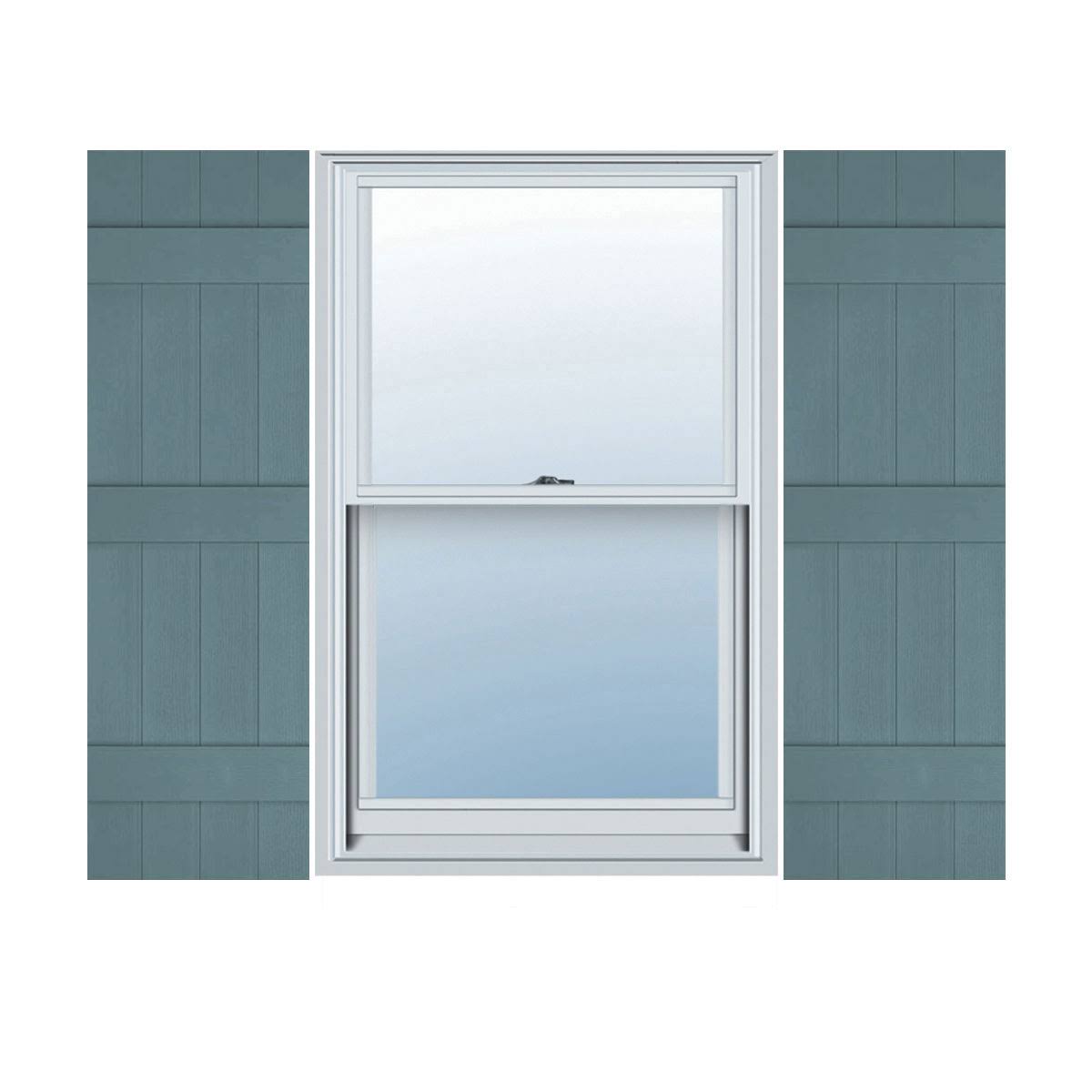 Wedgewood Blue Vinyl Board-n-Batten Shutters M154
