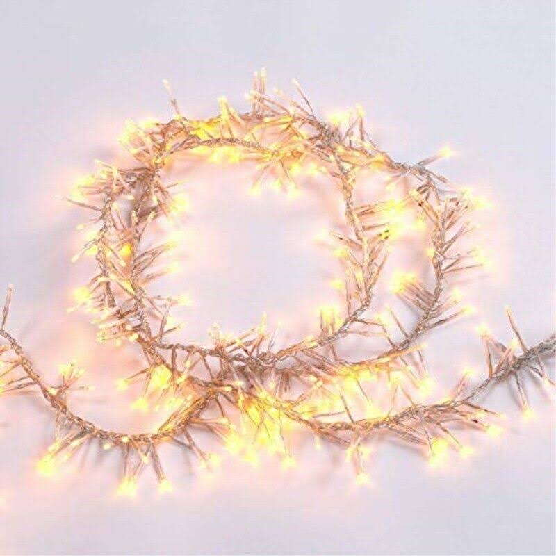 768 LED Warm White Cluster Light Set, Transparent Wire 19.5 ft A785669