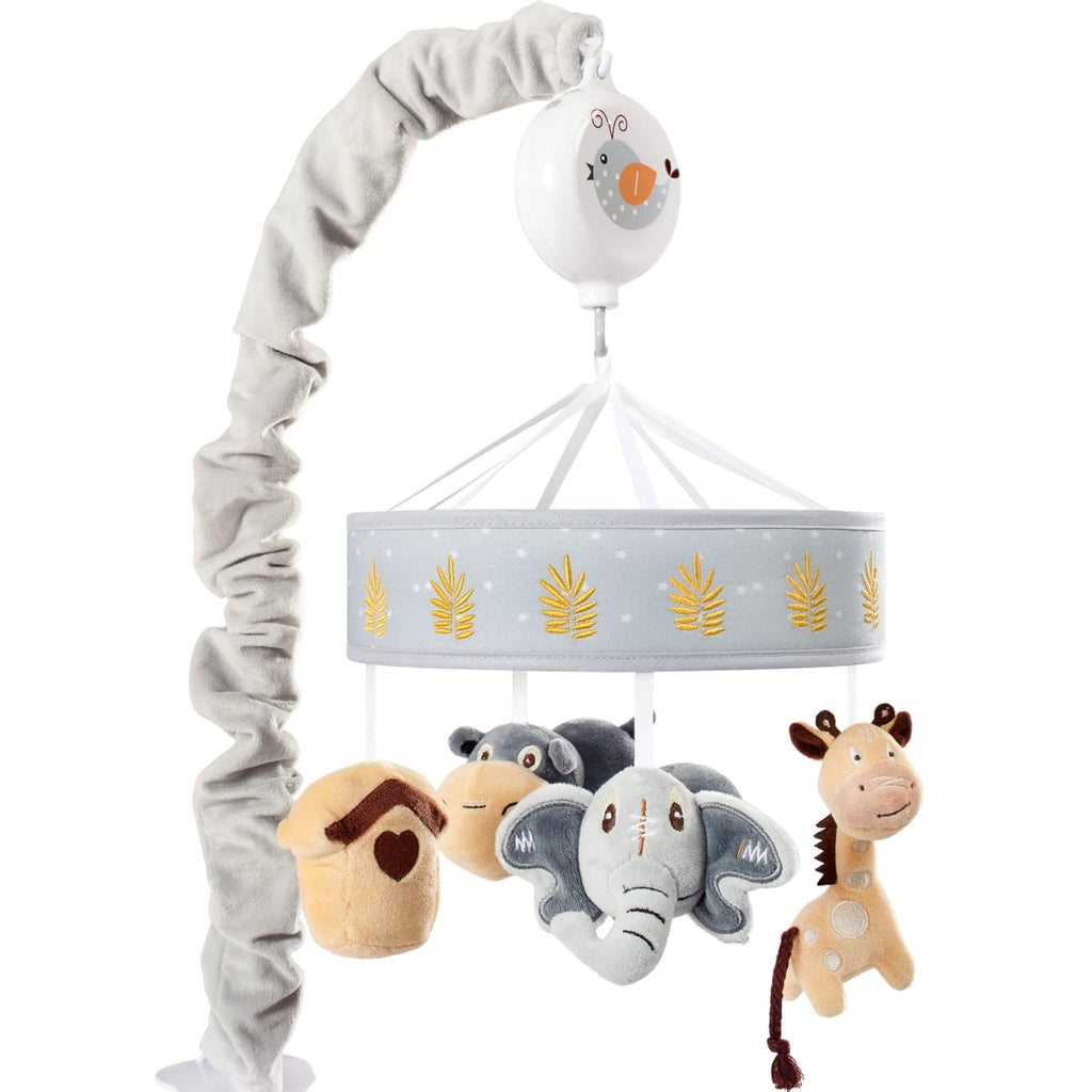 Gray Tan Jungle Animal Baby Crib Mobile K6337