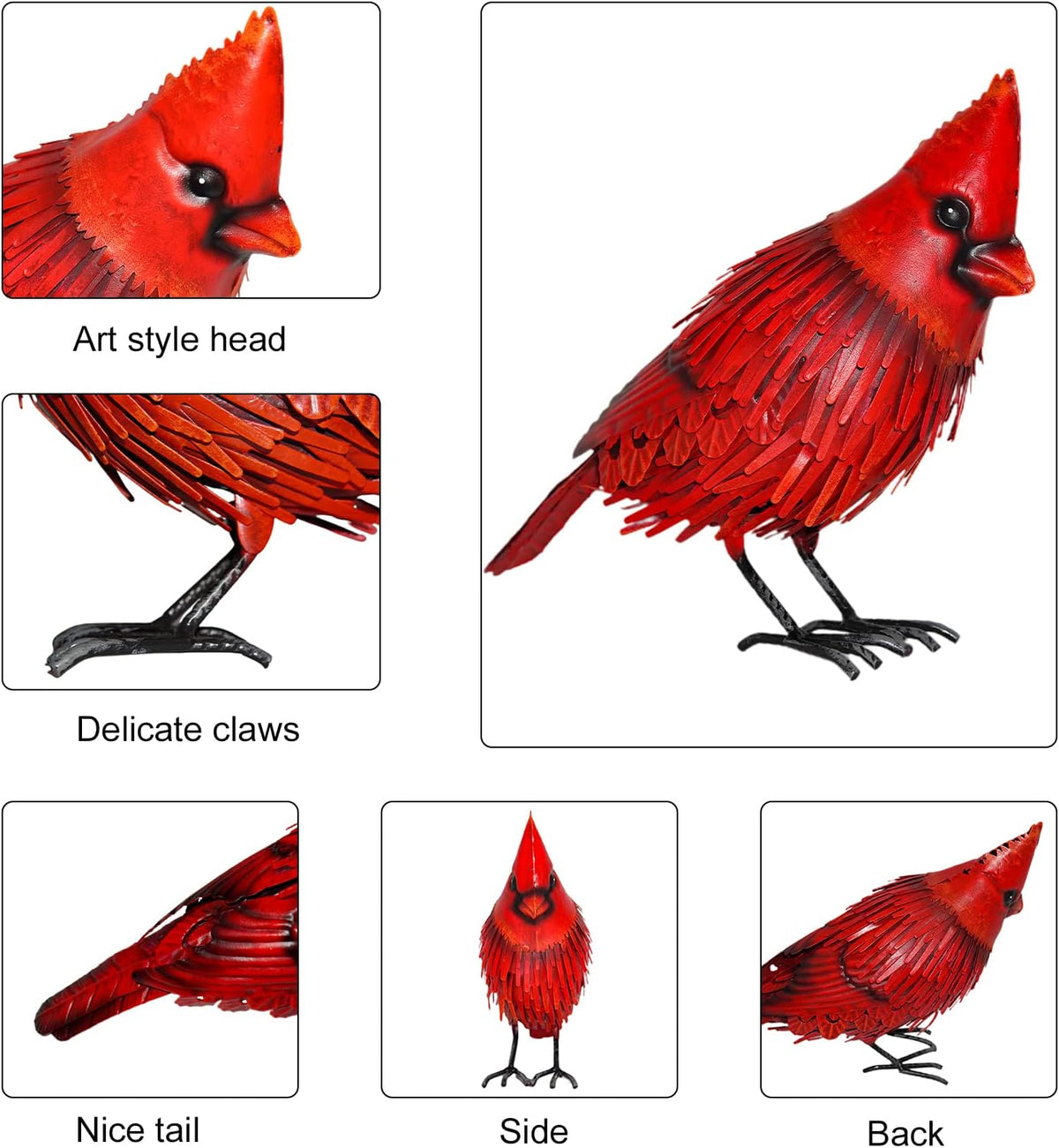 Red Bird Statue Garden Decor H32487