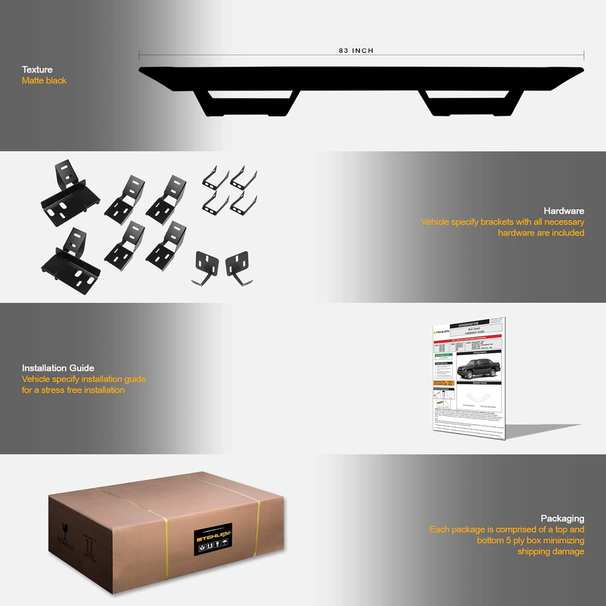 Matte Black Side Nerf Bars Running Boards L89600