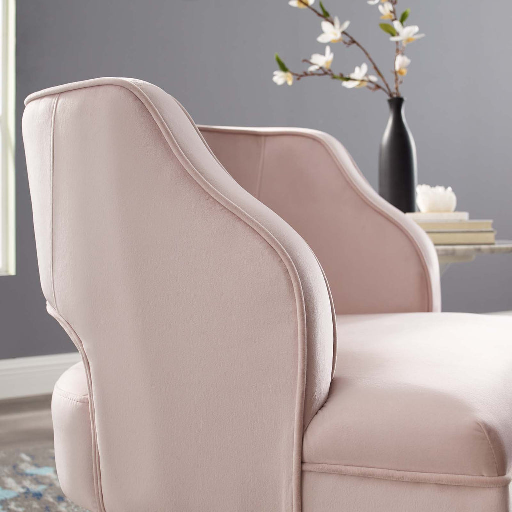 Pink Velvet Accent Armchair G192894