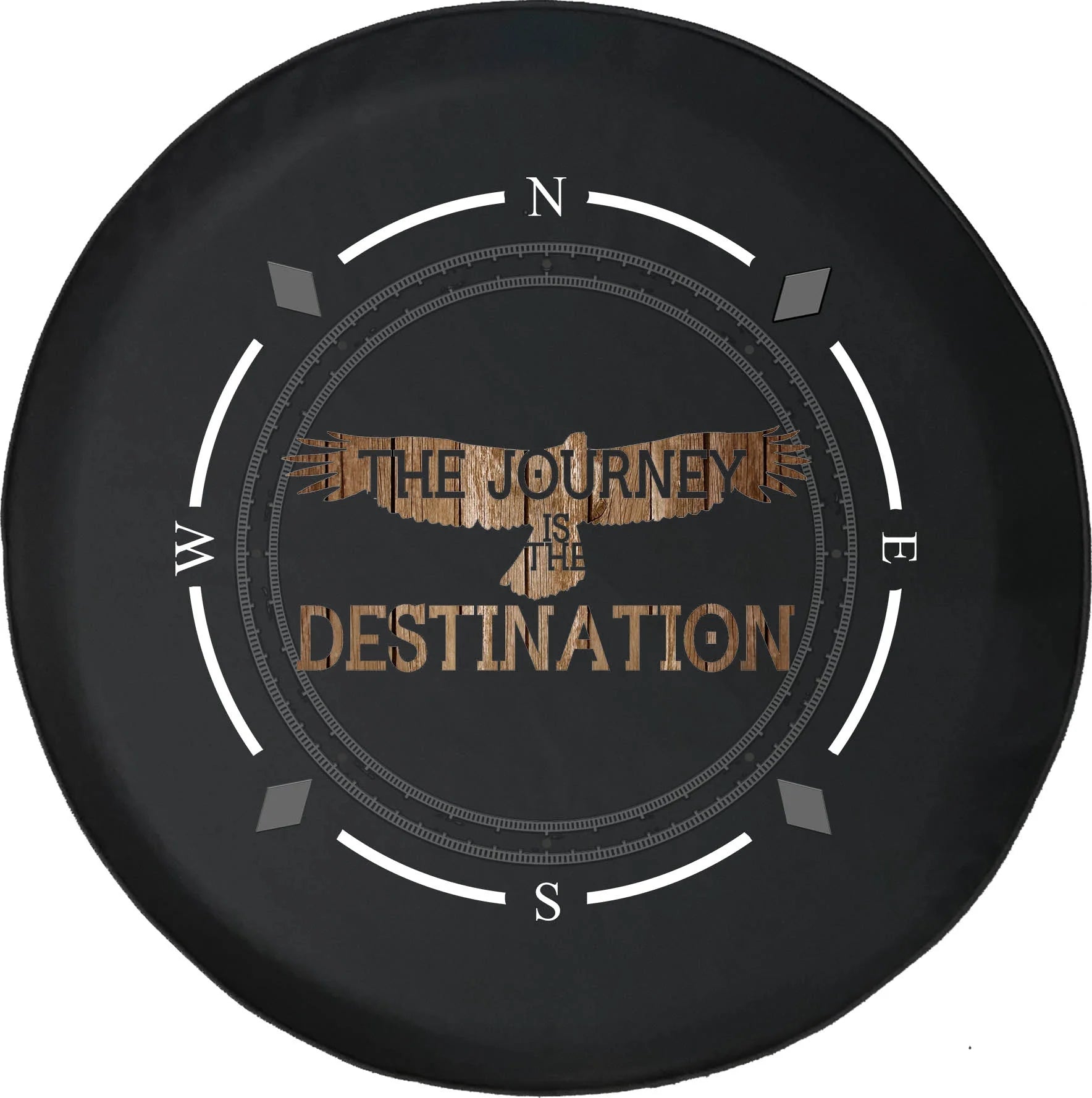 Spare Tire Cover Distressed Wood Eagle Wheel Covers B124