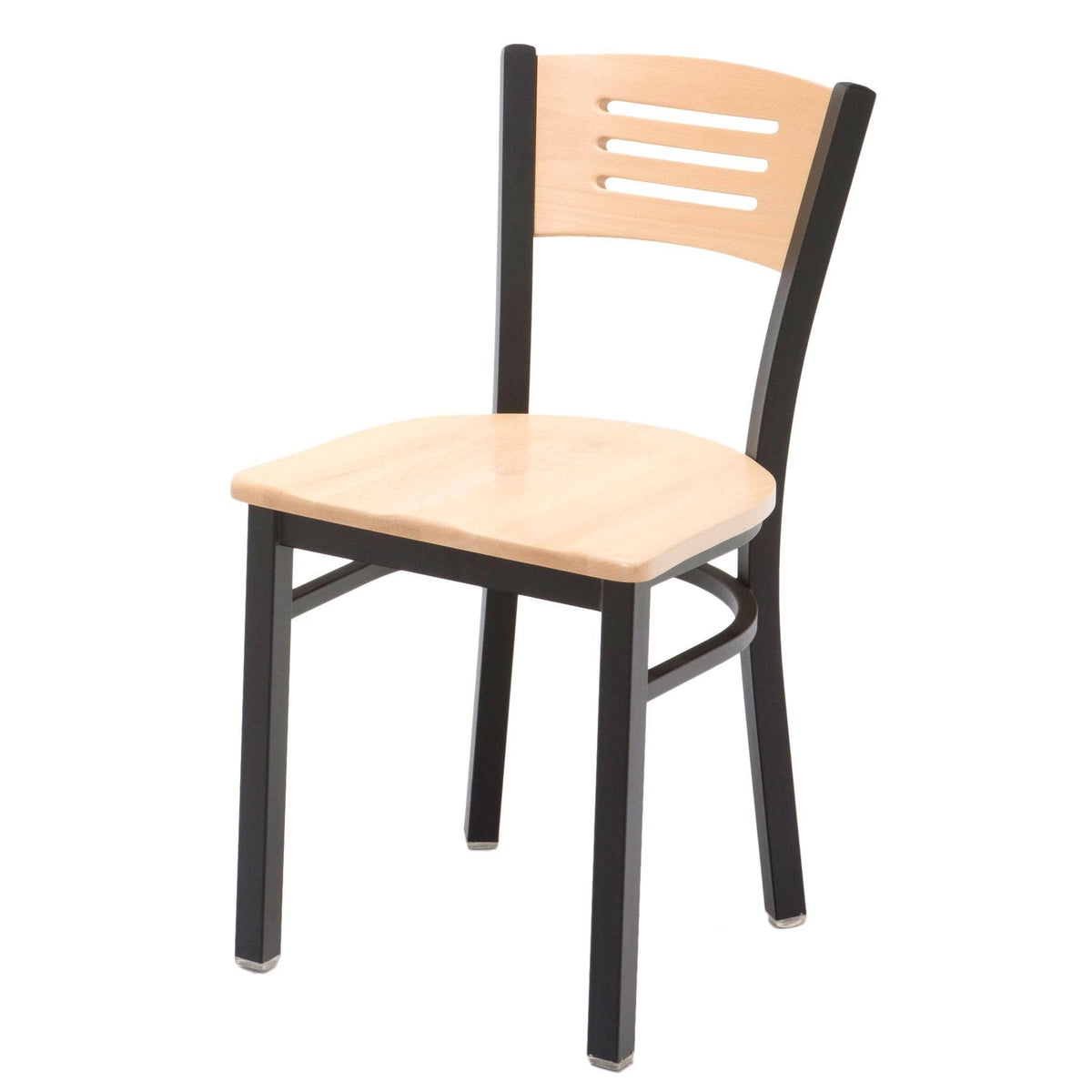 Walnut Metal Cafe Chair Y282760