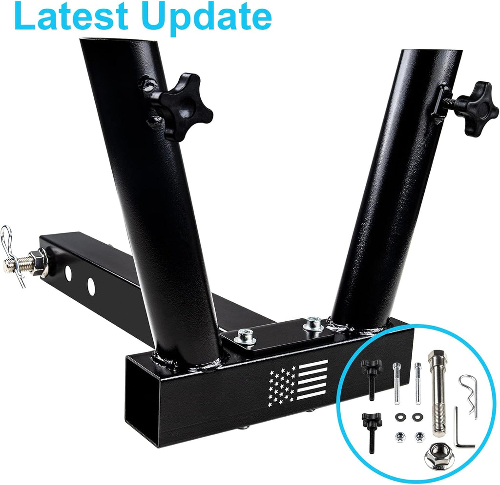 US Flag Hitch Mount Flagpole Holder for 2-2.05 Receiver D429