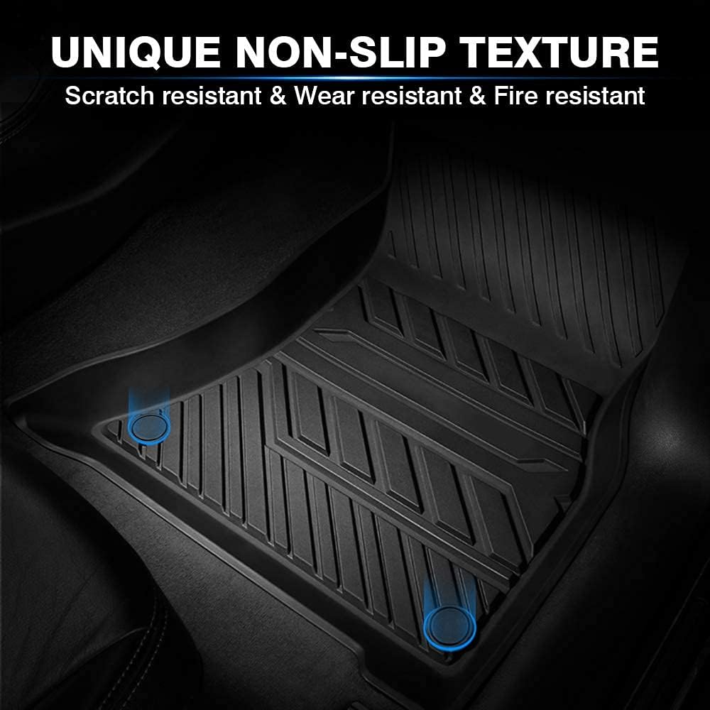 Black TPE Floor Mats 2 Row Full Set V62510