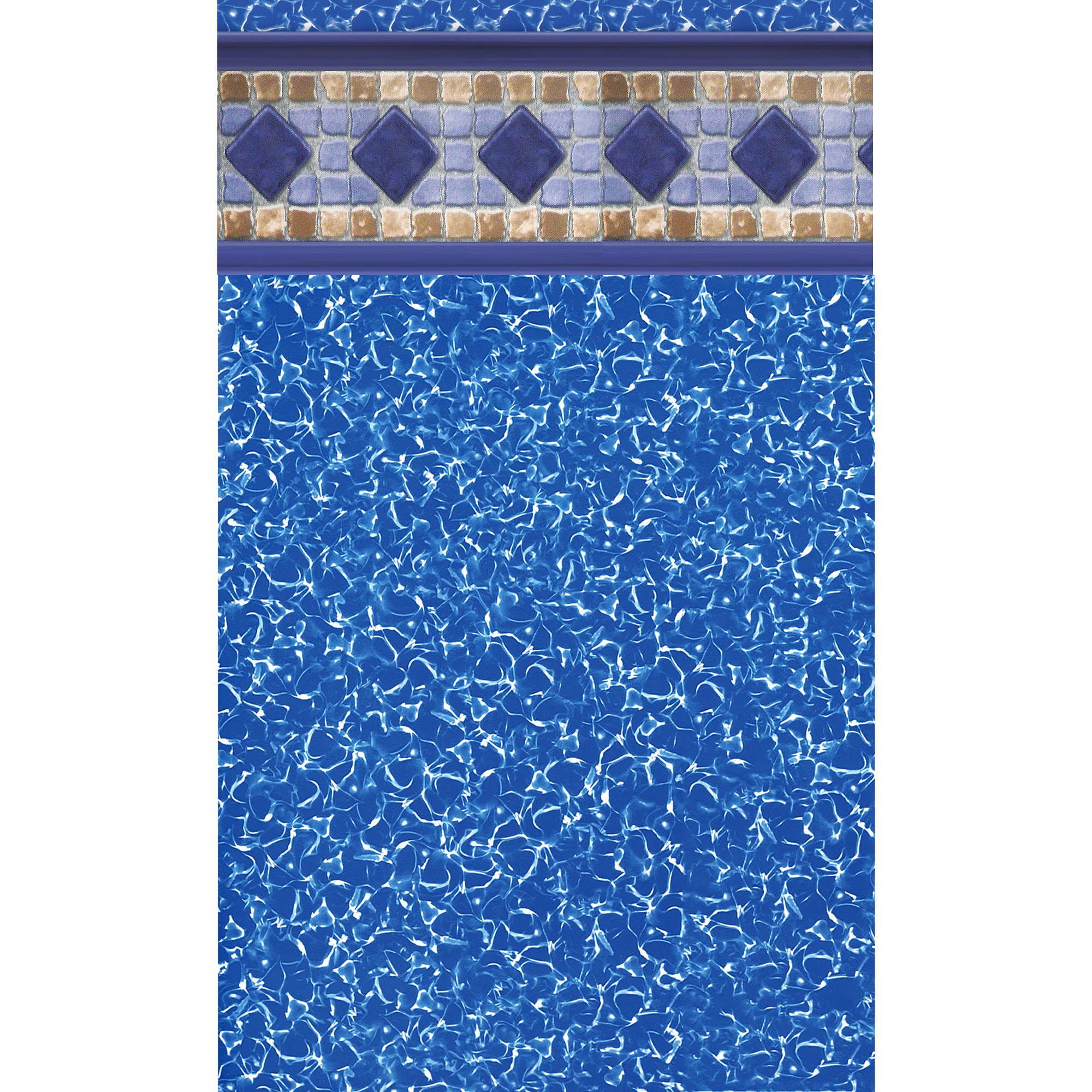 Oval Heavy Gauge Unibead Liner 18-ft x 33-ft Blue V3472