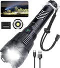 Rechargeable LED Tactical Flashlight, 120000 Lumen, USB Fast Charge, IPX6 Waterproof Y4581