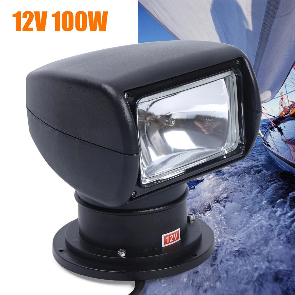 Black 100W Remote Control Boat Spotlight R508509
