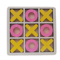 Yellow Pink Wood Tic Tac Toe Game Set T347098