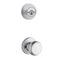 Satin Chrome Knob Inside Trim for Double Cylinder Handleset B84879