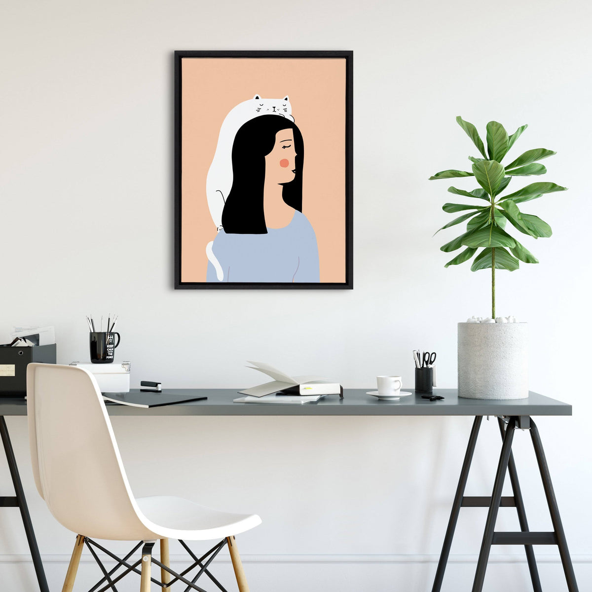 Black Framed Canvas I10803