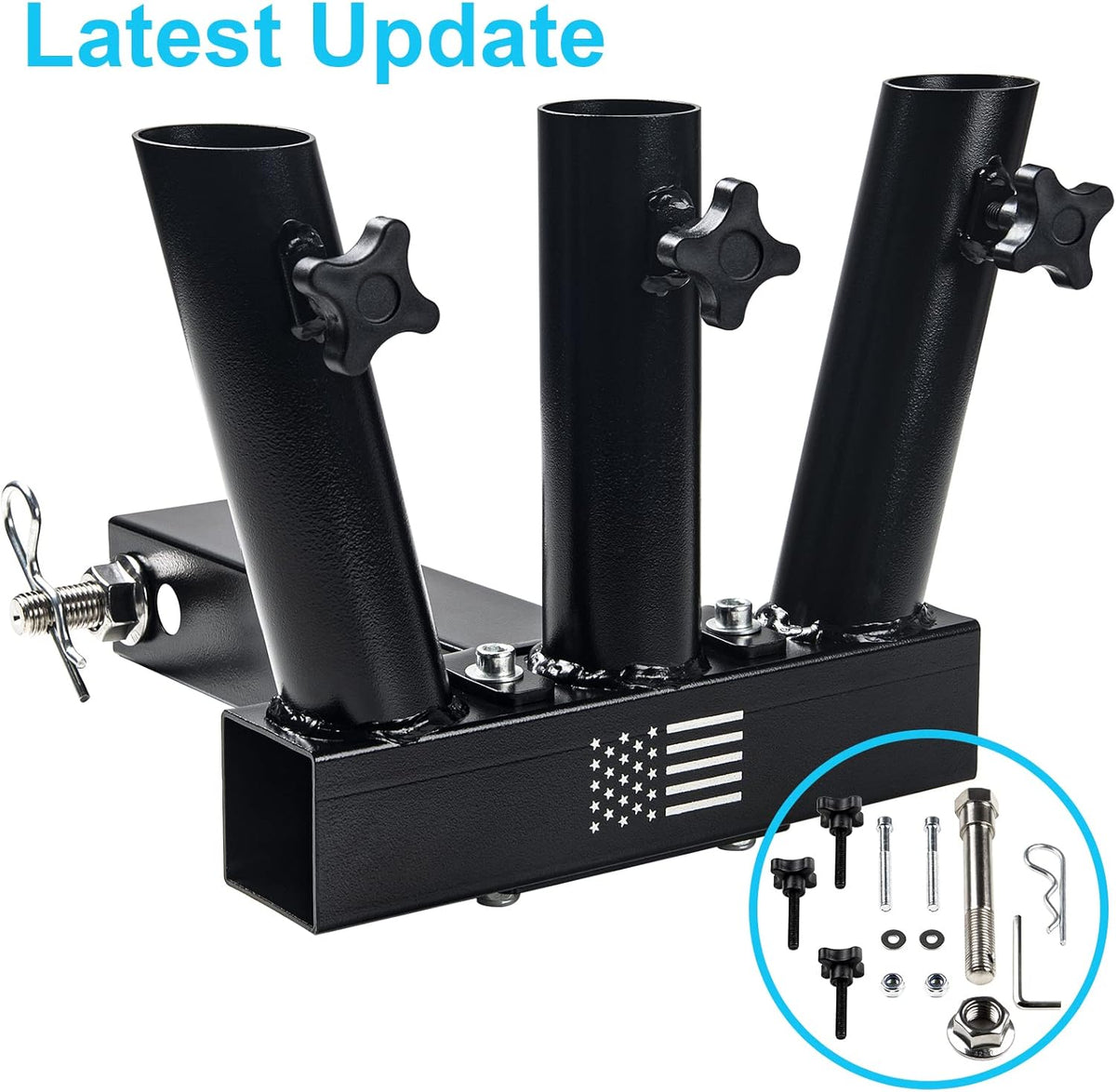 US Flag Hitch Mount Flagpole Holder for 2-2.05 Receiver D429