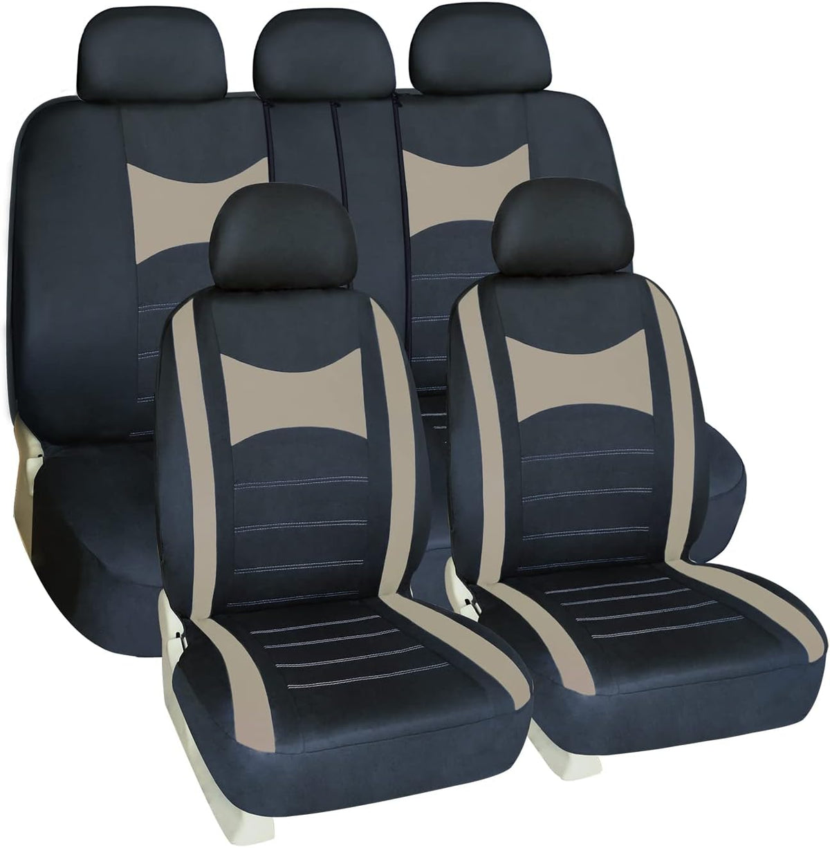 Red Full Set Car Seat Covers R9808