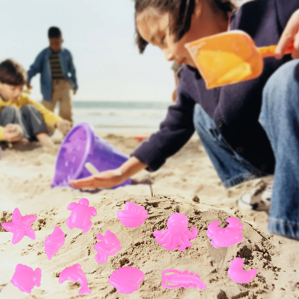 12pcs Beach Sand Toys Set with Sand Tray E296305