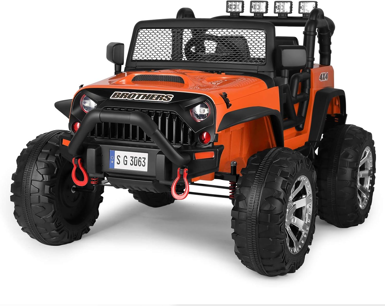 White Kids Ride On Electric Car with Remote Control I163954