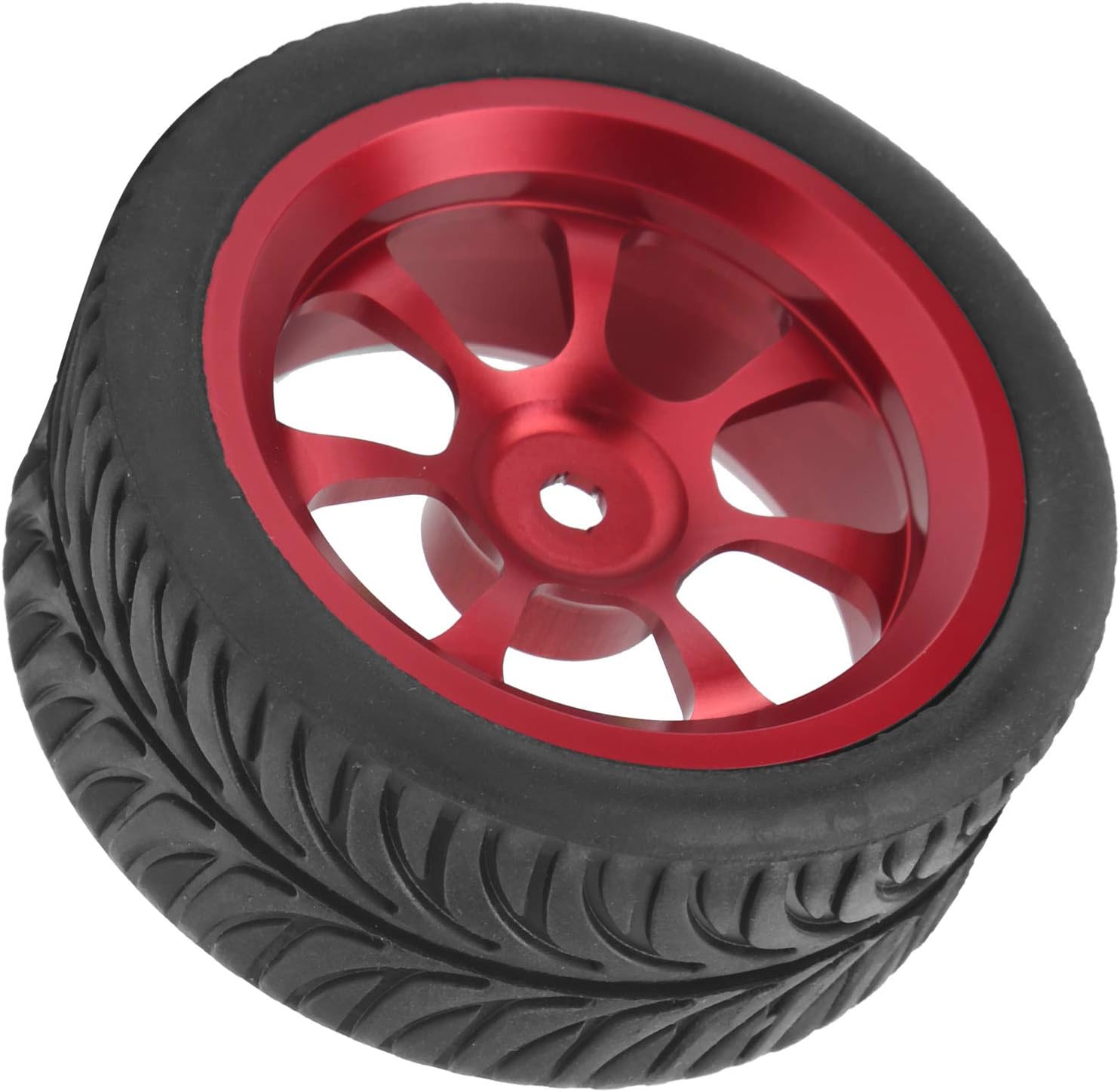 4Pcs Metal Wheel Rims Tires with Adapter for RC Car W4166
