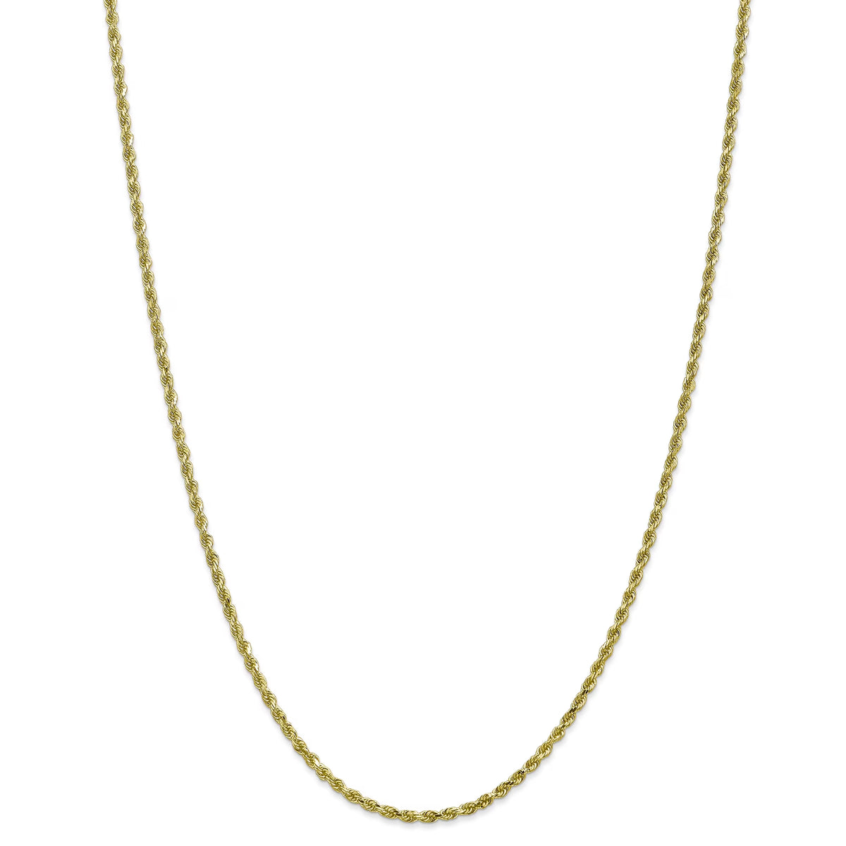10k 2.25mm Diamond-cut Rope Chain U369