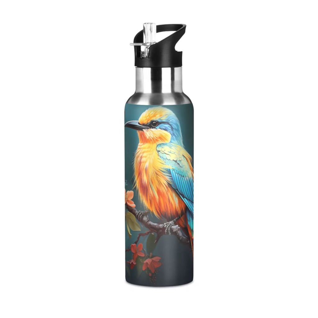 20 oz Insulated Stainless Steel Water Bottle with Straw Lid I194366