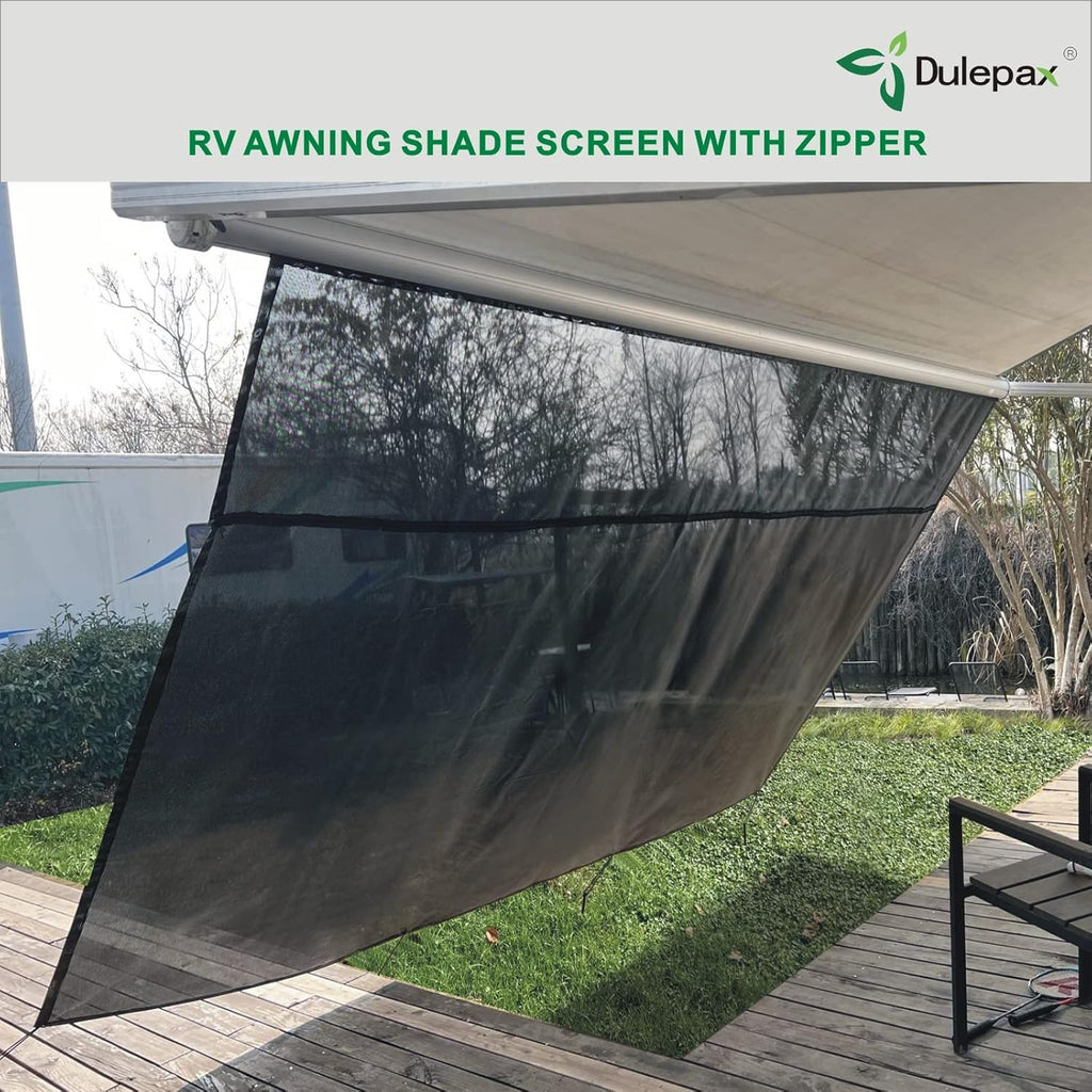 RV Awning Shade Screen with Zipper 8'X15'3'' Universal with Complete Kits R273550