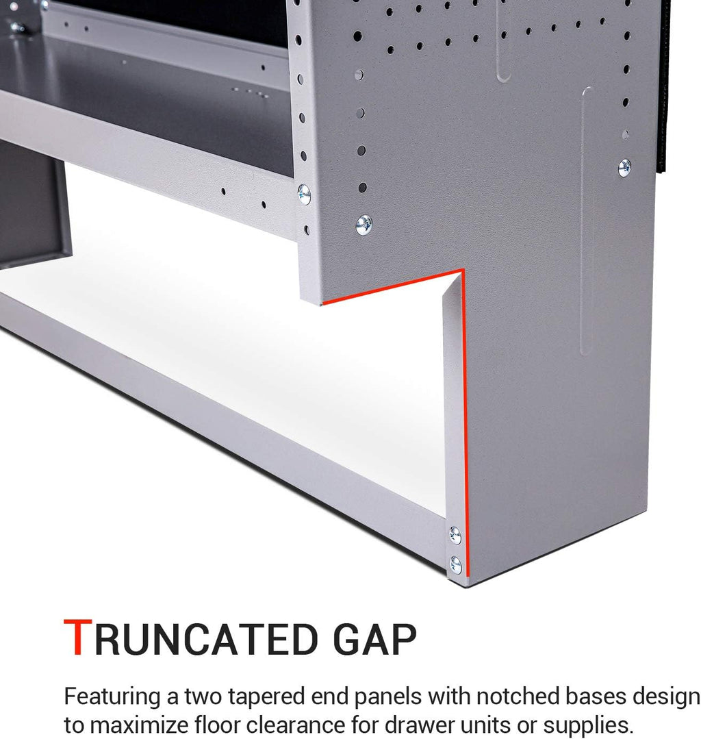 Steel Van Shelving Storage System, 52" W x 46" H x 13" D I4038