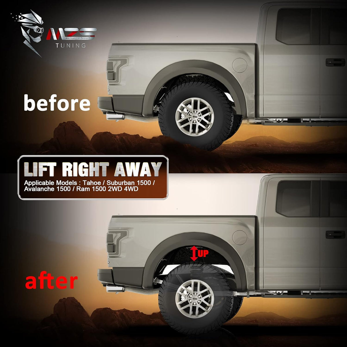 2.5" Rear Leveling Kit Pack of 2 M33602