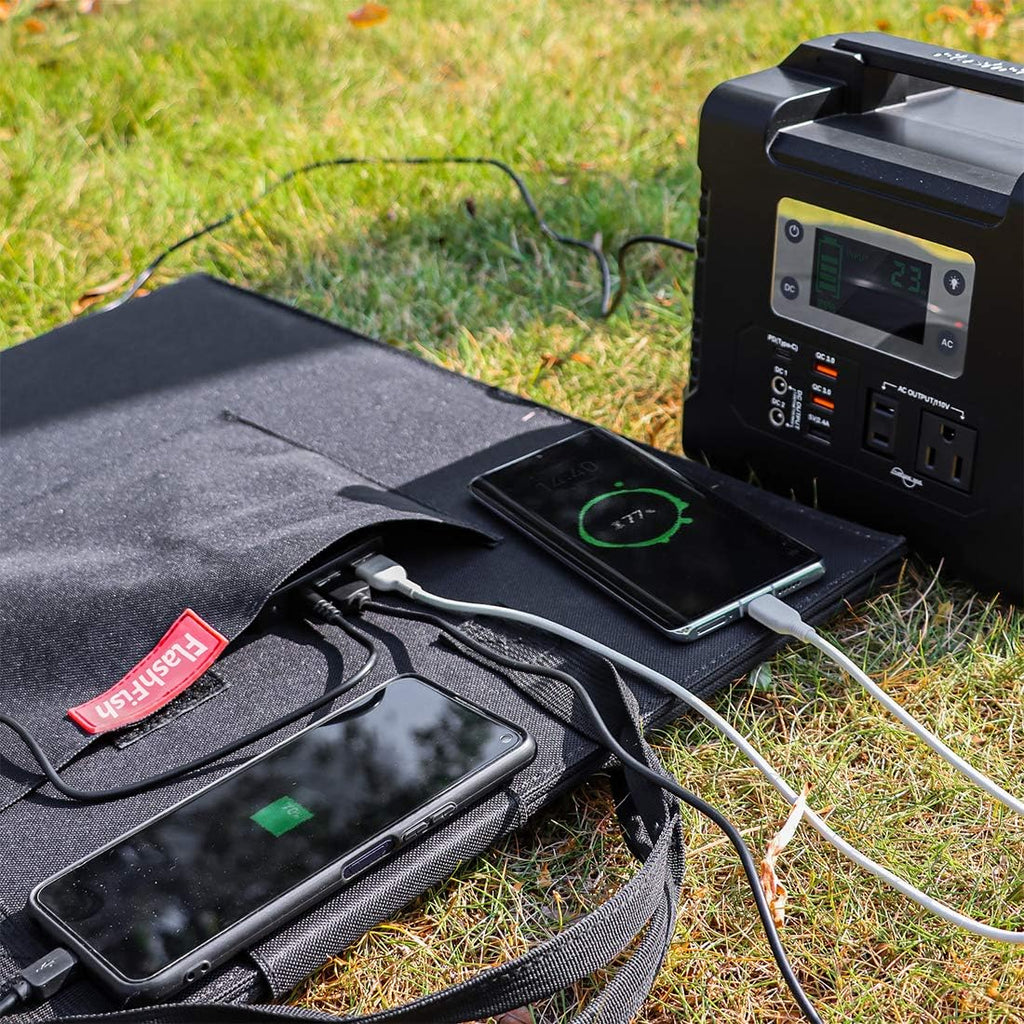 18V 18V Portable Foldable Solar Panel with USB DC Output L446505