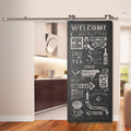 Bistro Chalkboard and Steel Barn Door Slab 33 in. J97958