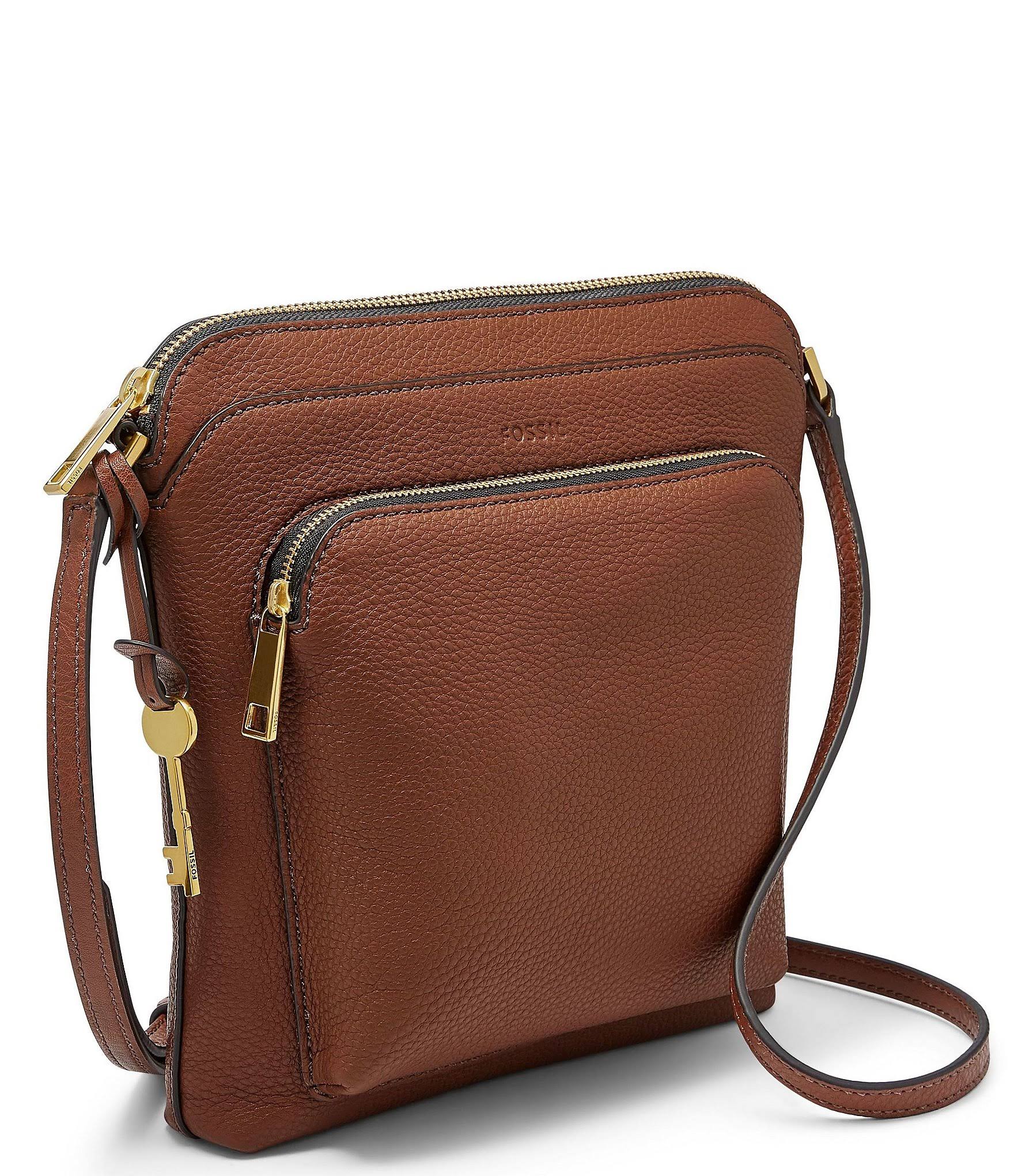 Black Leather Crossbody F4419