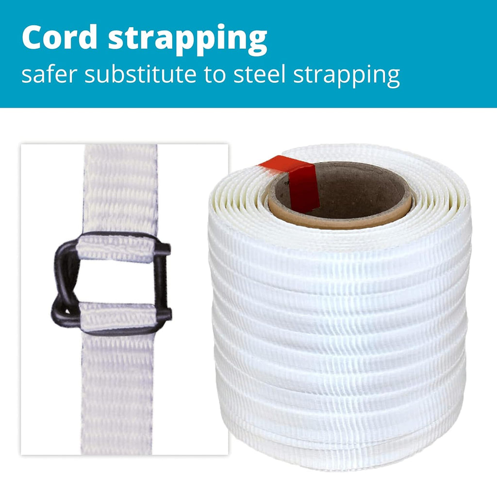 3/4" x 500' Woven Cord Strapping Kit with Tensioner and Buckles R4389