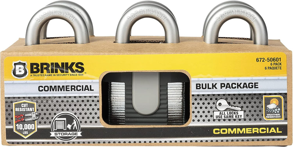 50mm Laminated Steel Keyed Padlock 6-Pack G278391