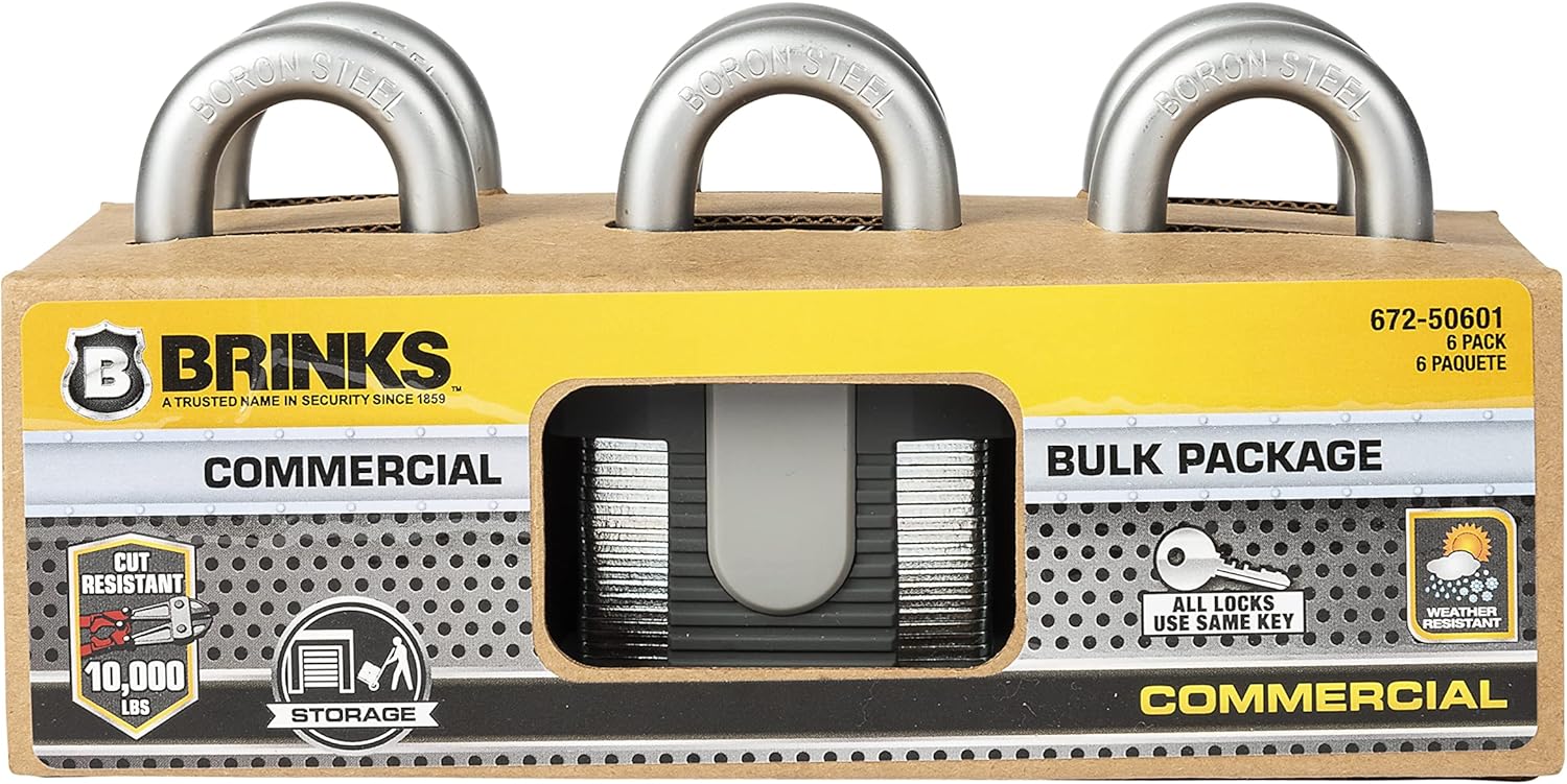 50mm Laminated Steel Keyed Padlock 6-Pack G278391