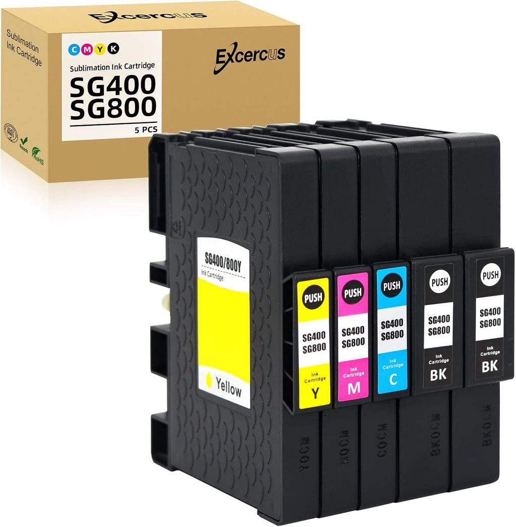 Sublimation Ink Cartridge 5-Pack for Sawgrass SG 400 SG 800 Printer M619