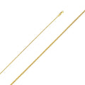 14K Yellow Gold Flat Open Wheat Chain K4666