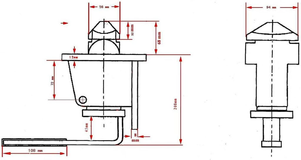 Manual Twist Lock Weld Type Pack of 2 X7605