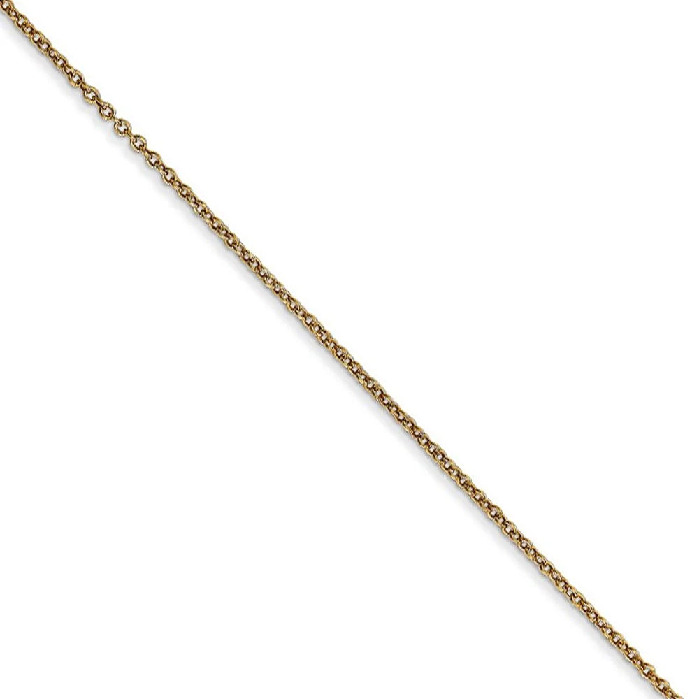 14k Yellow Gold Heart Necklace - 24 Inch E1520