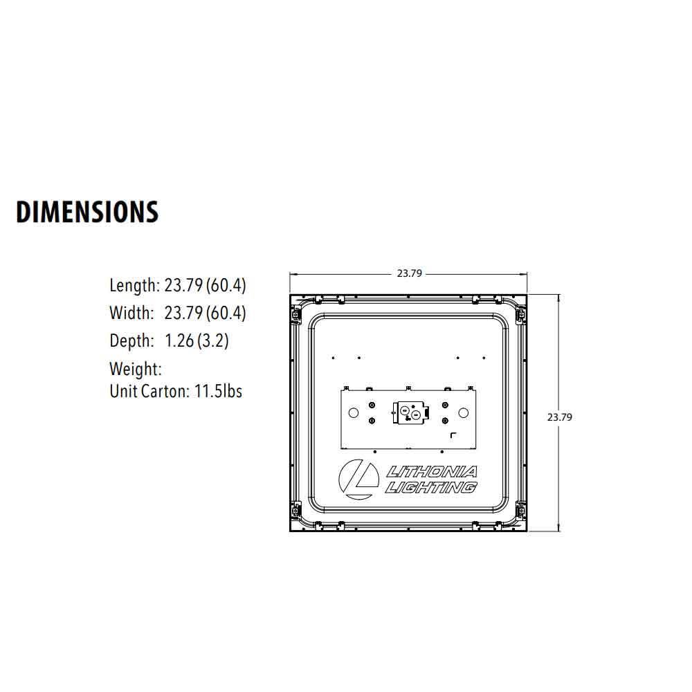 2x2 LED Flat Panel Light 3400 Lumens 34W 3500K L390788