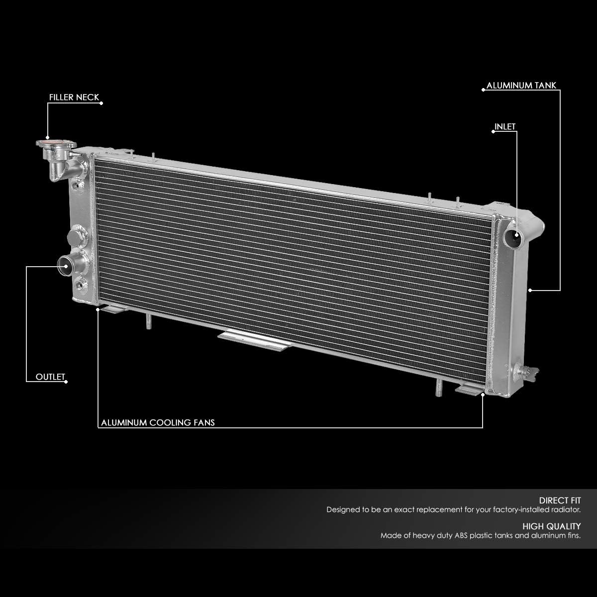 Full Aluminum 3-Row Racing Radiator T49838