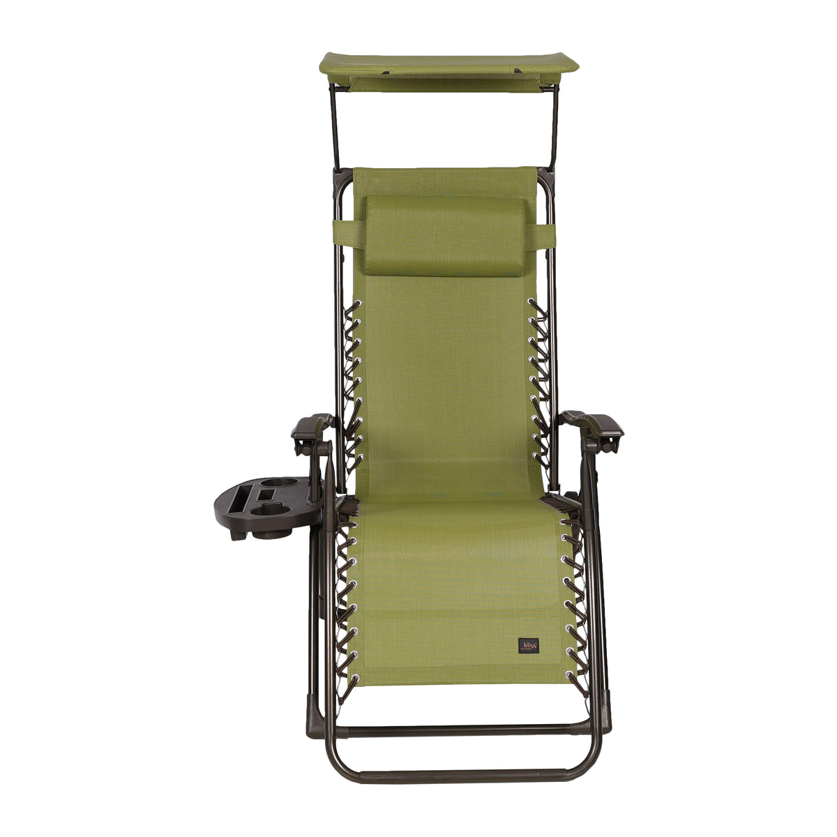 Zero Gravity Chair with Canopy, Pillow, Drink Tray, Sage Green F648509