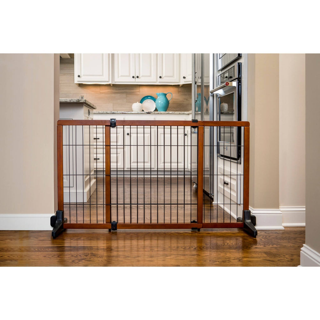 Freestanding Pet Gate, Brown/Black O869