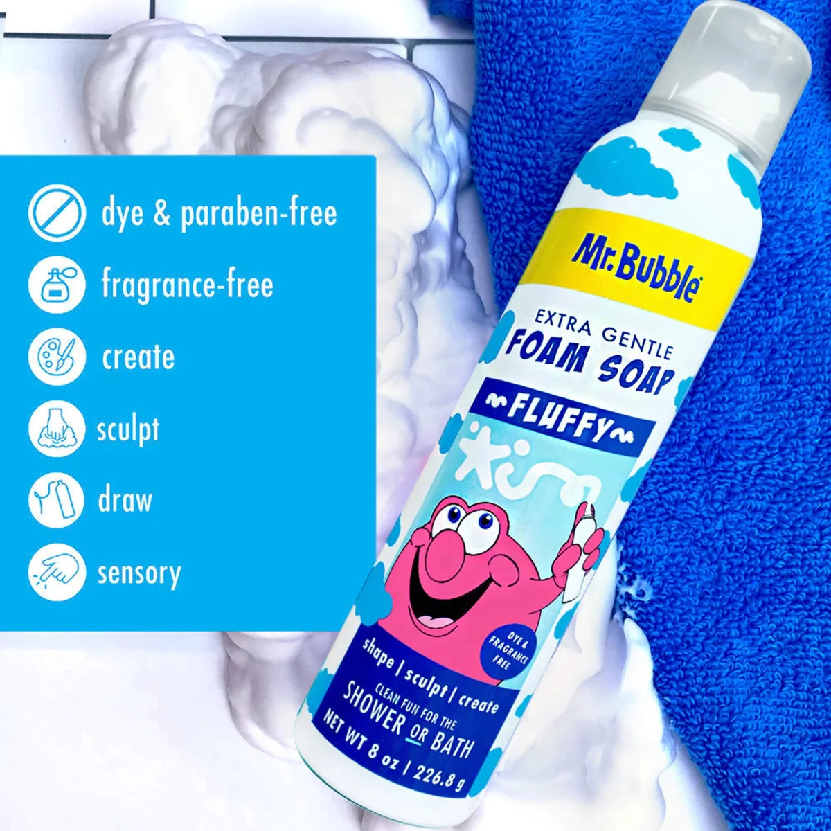 Extra Gentle Foam Bath Soap, 8 oz. A4533