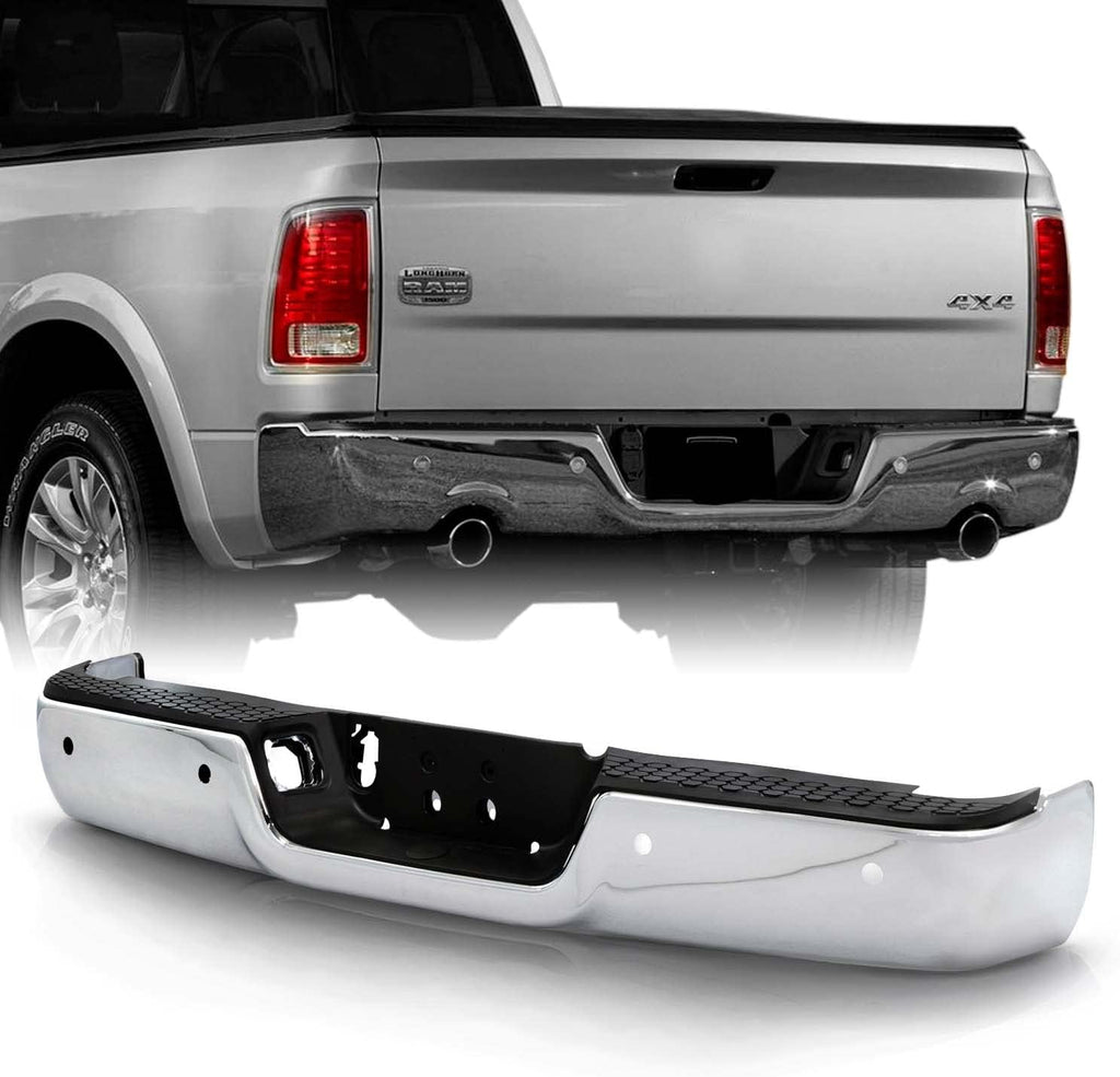 Chrome Rear Bumper Black Step Pad G232