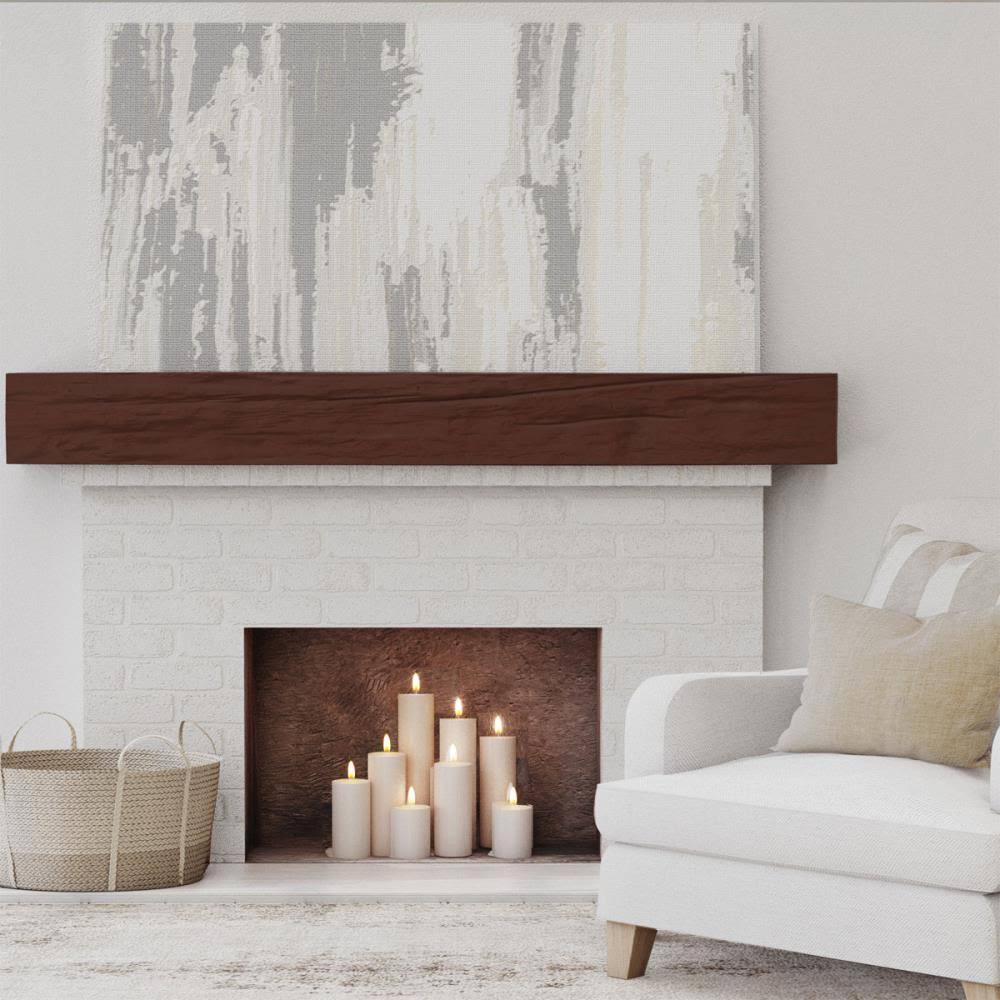 Natural Pecan Faux Wood Fireplace Mantel W953