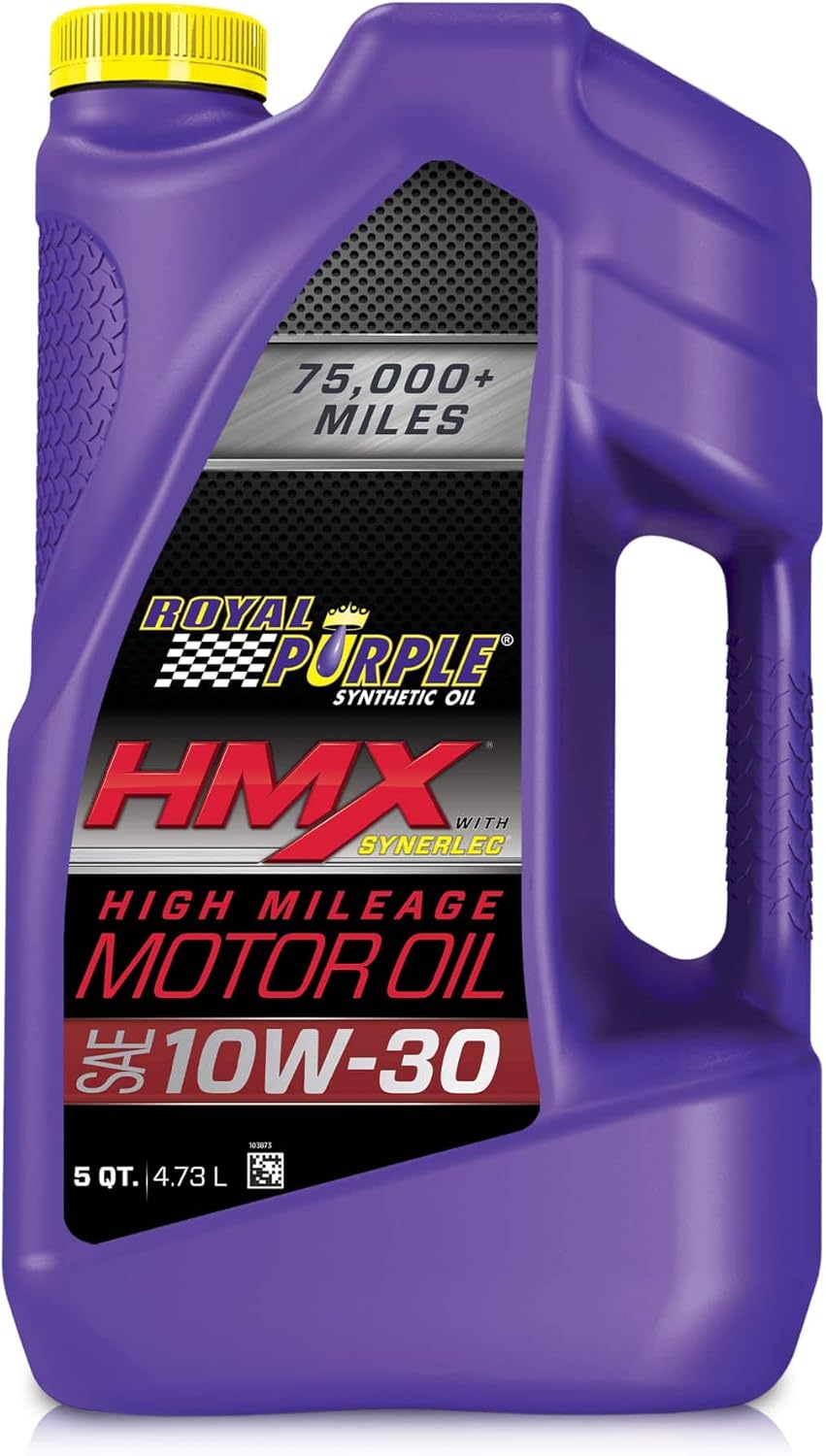 Royal Purple High-Mileage Synthetic Motor Oil - 1 Quart, Case of 6, Pack of 2 I11647