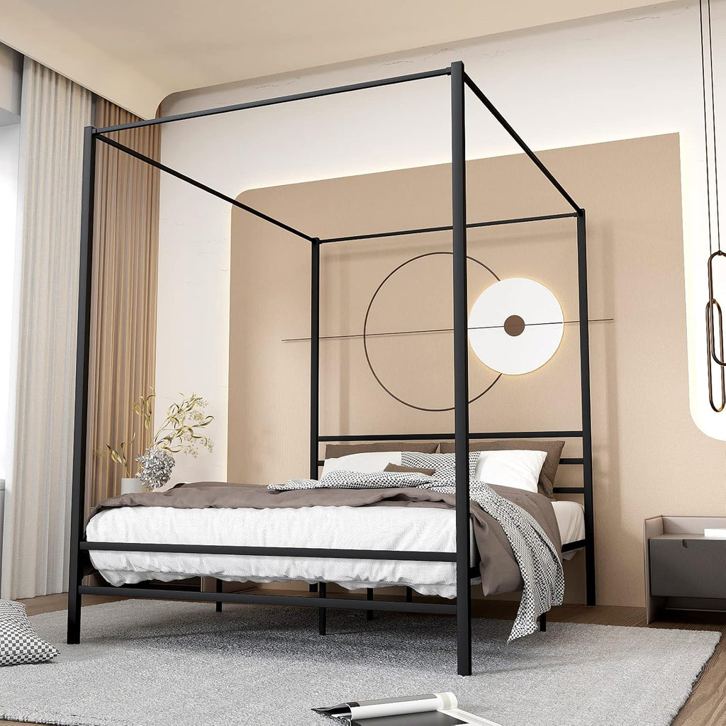 Queen Metal Canopy Bed Frame K510