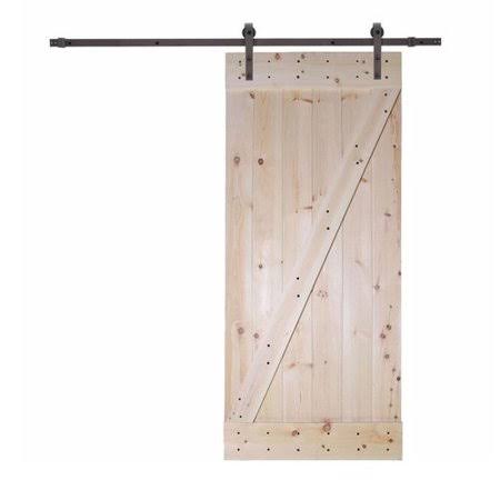 Knotty Barn Door with Installation Hardware Kit L803