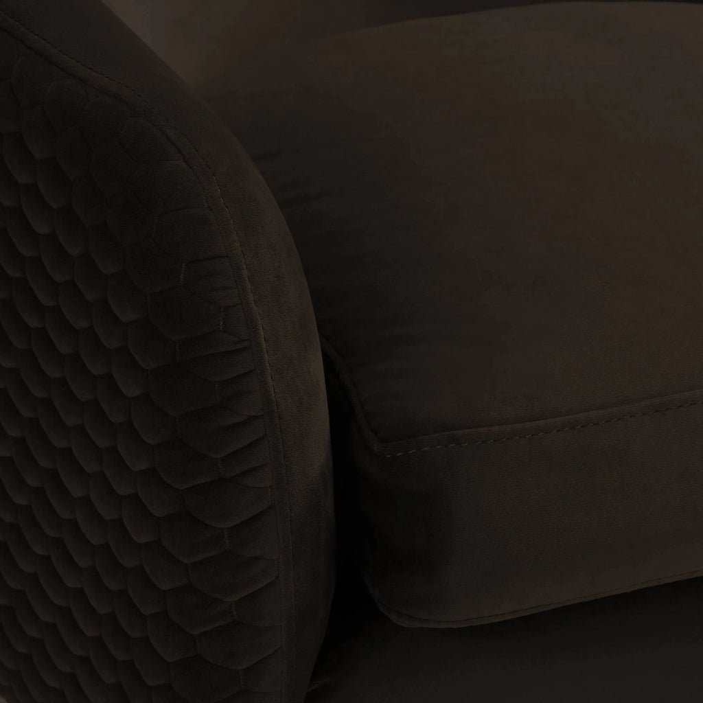 Espresso Velvet Swivel Chair D96475