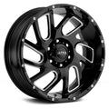18x9 5x139.7 +12mm Black/Milled Wheel Rim O8018